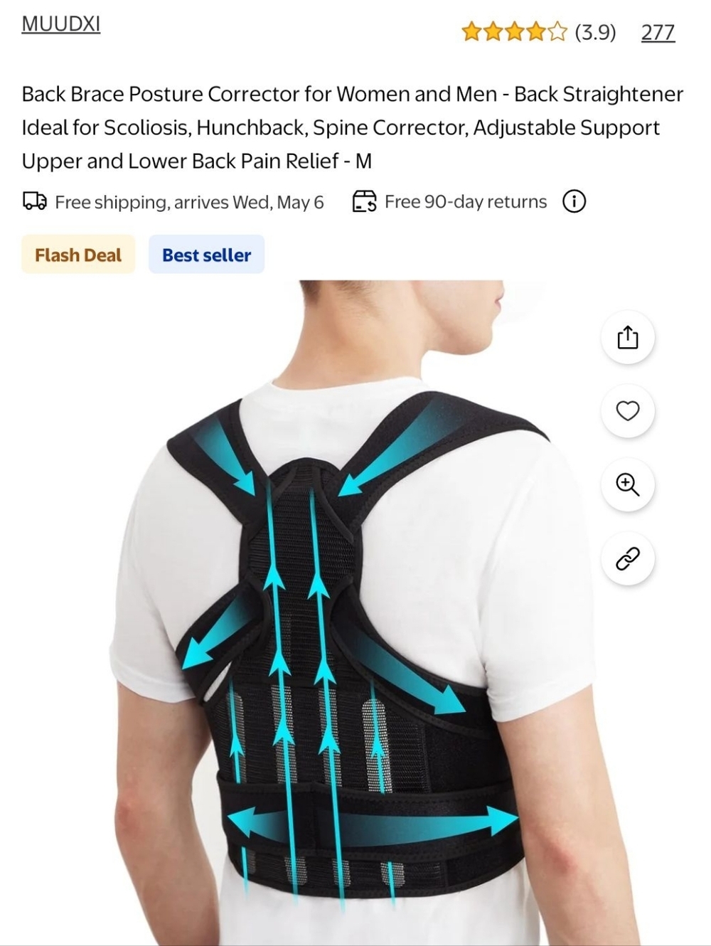 Adjustable Posture Corrector Back Brace